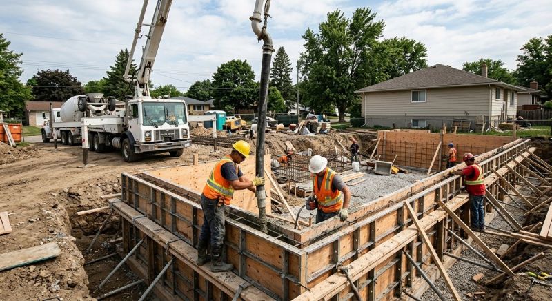 Foundation Wall Pouring in Tolland, CT
