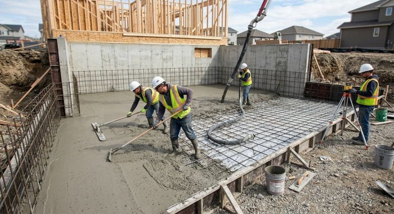 Basement Concrete Installation in Durham, CT