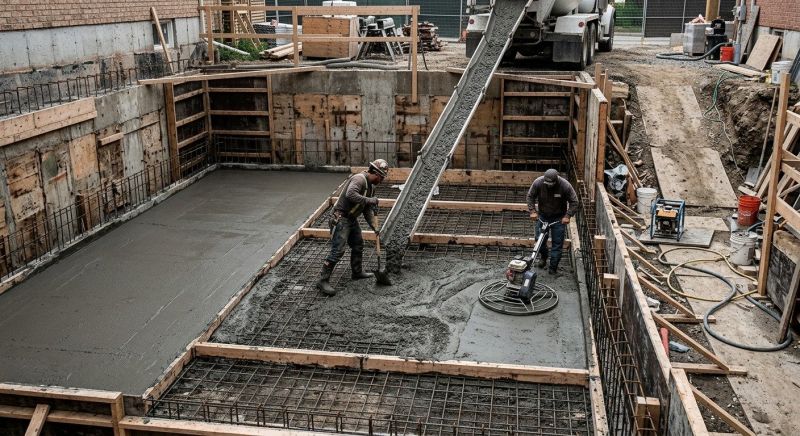 Basement Concrete Installation in East Granby, CT