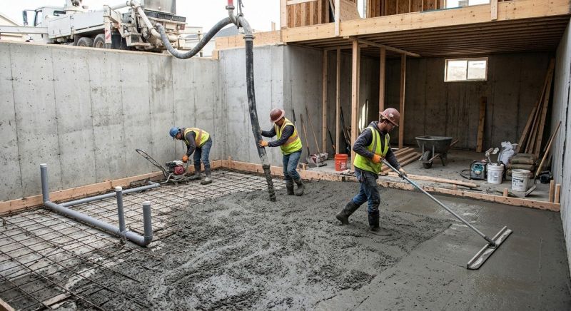 Basement Concrete Installation in Meriden, CT