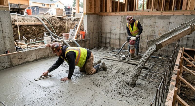 Basement Concrete Installation in Suffield, CT