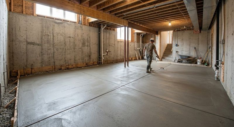 Basement Slab Installation in West Hartford, CT
