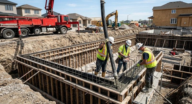 Foundation Wall Pouring in East Granby, CT